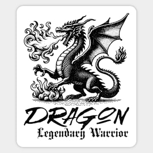 Legendary Warrior Vintage Dragon Sticker